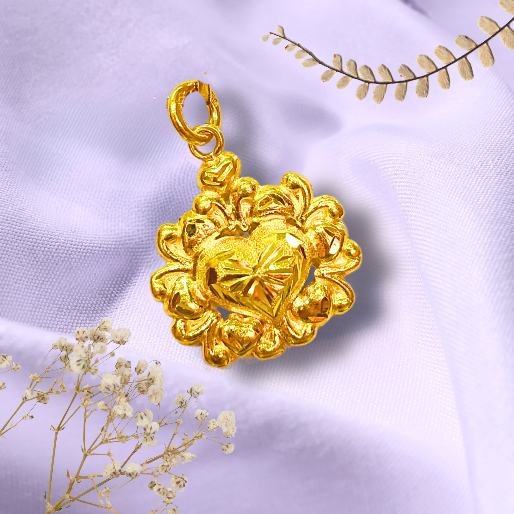 จี้ทองรูปพรรณ96.5% หัวใจฝาปั๊ม